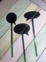 Пластиковий топер "Набір текст на паличках" 3шт