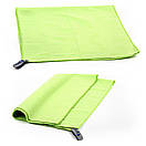 Рушник туристичний з мікрофібри для спорту Bluefield 70х30 см зелений, фото 2