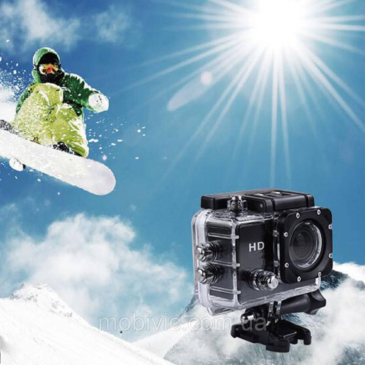 Мінікамера HD Sport Action + Аквабокс (silver)