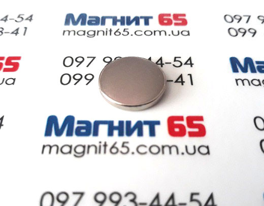 Неодимовый магнит диск D15*H2 сила сцепления 2,2 кг. - фото 3 - id-p90157174