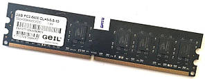 Оперативна пам'ять GeIL Black Dragon DDR2 2Gb 800MHz PC2 6400U CL5 (GB24GB6400C5DC) Б/В