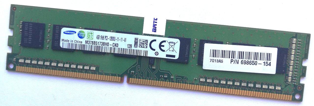 Оперативна пам'ять Samsung DDR3 4Gb 1600MHz PC3 12800U 1R8 CL11 (M378B5173BH0-CK0) Б/В