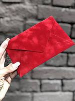 Бархатный конверт С5 красный 120г/м2