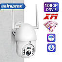 Зовнішня поворотна IP WiFi камера Unitoptek XMW-N02 1080P Onvif.  iCSee, фото 3