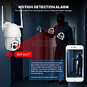 Зовнішня поворотна IP WiFi камера Unitoptek XMW-N02 1080P Onvif.  iCSee, фото 5