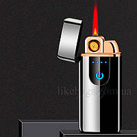 Электронная зажигалка USB и газовая два режима пламени "PARBURY" в подарочной упаковке LG-365B