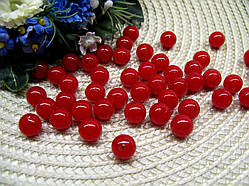 Перли червоний 12 мм. Вага паковання 10 г — 12 шт.