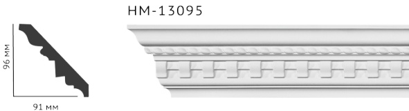 Карниз стельовий з орнаментом Classic Home New HM-13095 ліпний декор з поліуретану,
