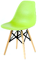 Стул Nik XXL Eames DSW зеленый 41 (салатовый) на буковых ножках с укрепленными перемычками, код 8676