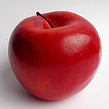 Штучне яблуко бордове кругле 8 см, фото 2