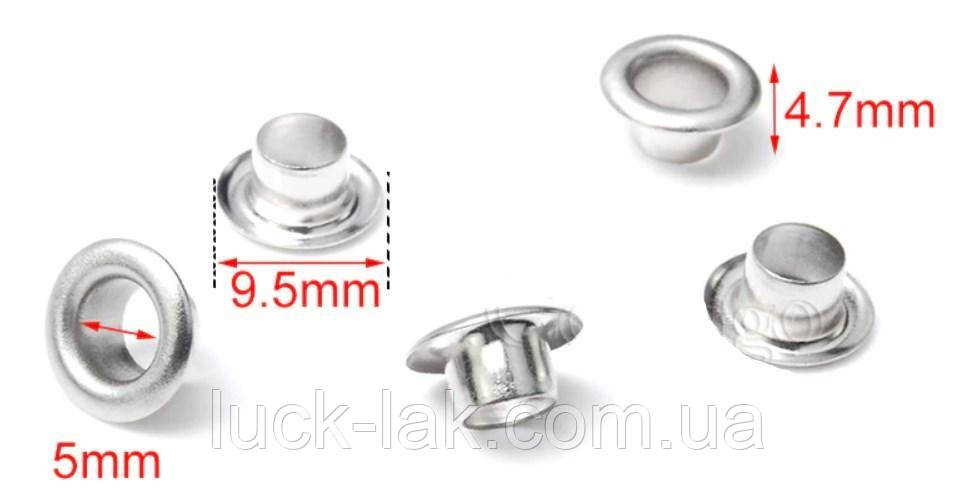 Блискавка 5 мм, колір — срібло, фото 1