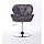 Перукарське крісло на пневматиці HR111N хром опора велюр графітовий, фото 2