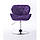 Перукарське крісло на пневматиці HR111N хром опора велюр бузковий, фото 2