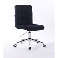Парикмахерское кресло Hrove Form HR7009K хром основание, черный