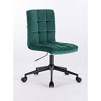 Парикмахерское кресло Hrove Form HR7009K черное основание, зеленый