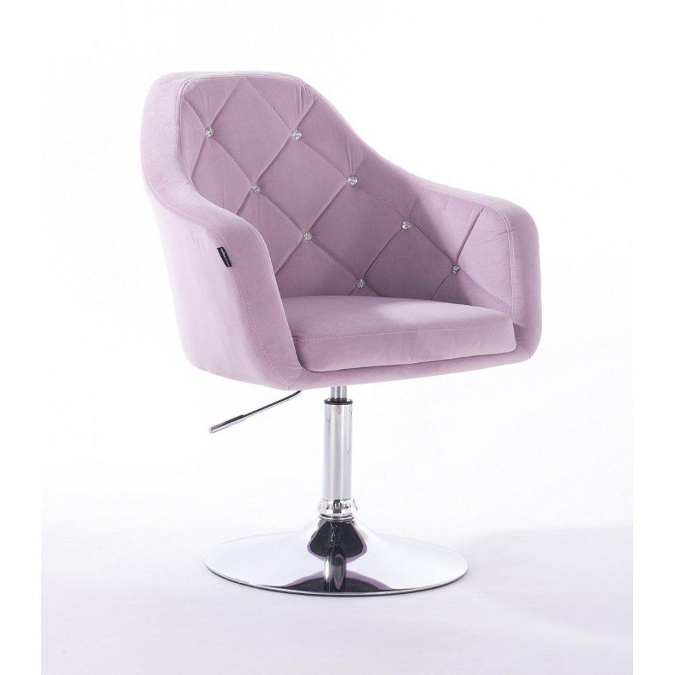 Перукарське крісло на пневматиці HR830 велюр верестій