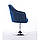 Перукарське крісло на пневматиці HR830 синій велюр, фото 3