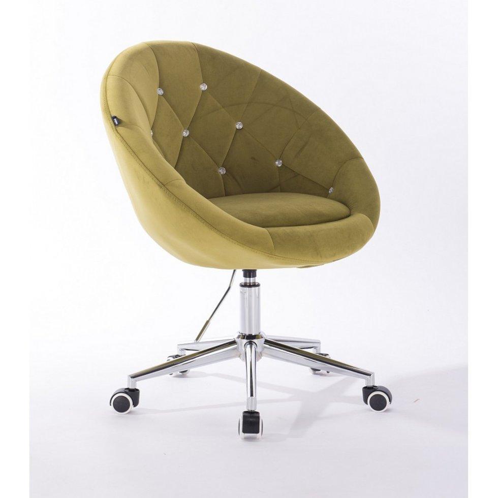 Перукарське крісло на пневматиці HR8516CK оливковий, фото 1