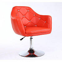 Перукарське крісло на пневматиці HC830 червоний