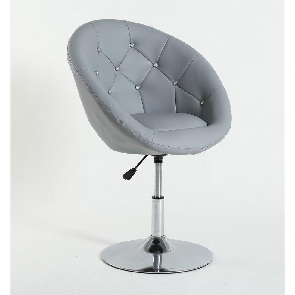 Перукарське крісло на пневматиці HC8516 стрази, сірий, фото 1