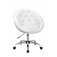 Перукарське крісло на пневматиці HC8516K білий, гудзики