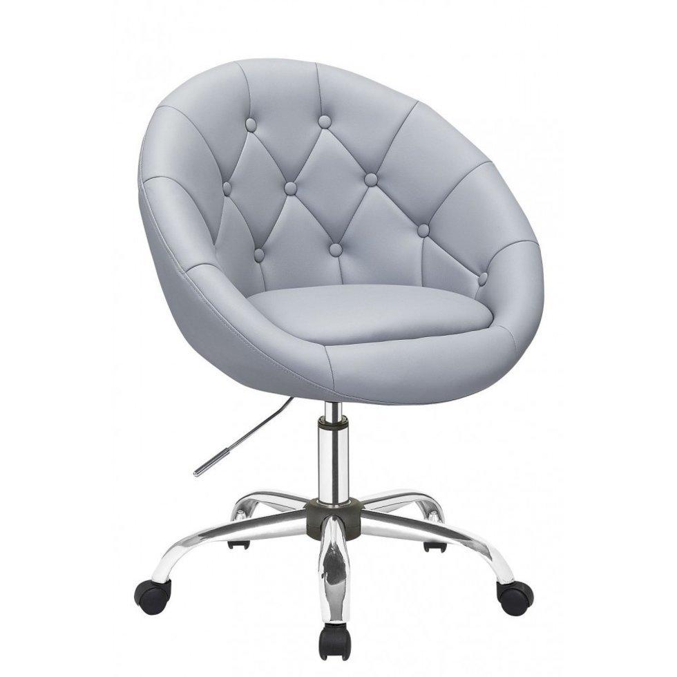 Перукарське крісло на пневматиці HC8516K сірий, гудзики