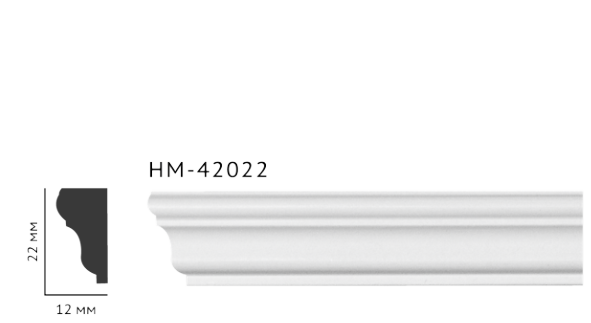 Молдинг для стін, гладкий, Classic Home HM-42022 , ліпний декор з поліуретану