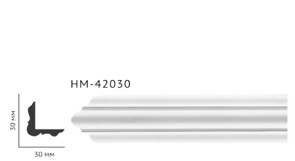 Молдинг для стін, гладкий, Classic Home HM-42030 , ліпний декор з поліуретану