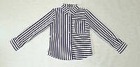 Школьная блузка рубашка с длинным рукавом для девочки