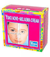 Крем від пігментних плям, мелазми і акне Yoko Acne-Melasma Cream Q10