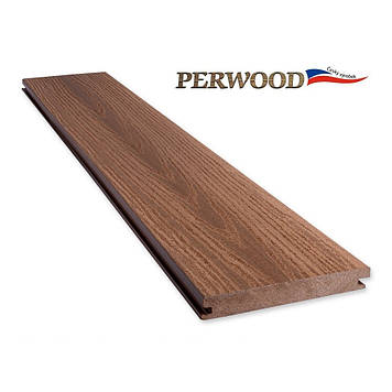 Терасна дошка повнотіла з ДПК, 161х21х4000 мм, PERWOOD REAL MASSIVE, Чехія