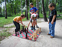 Шахматы детские, деревянные для улицы.