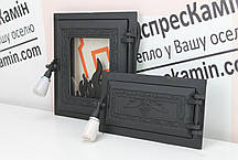 🔥Купить Дверцы печные раздельные со стеклом "TAYLOR" 250x270 мм в ...