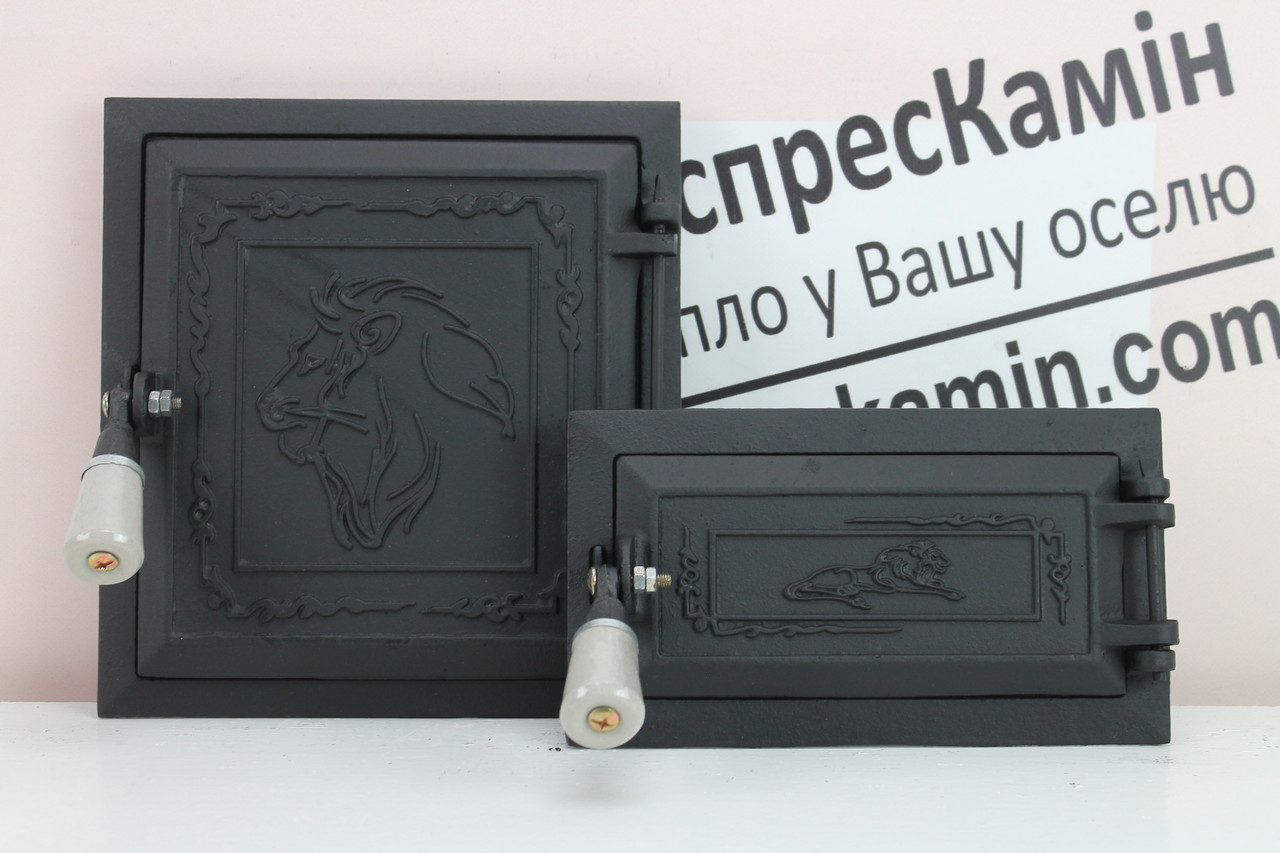 Дверцята печені роздільні зі склом "BERTY" 270х250мм