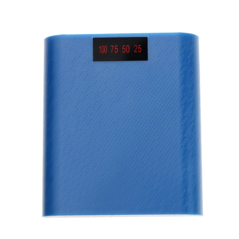 Корпус Power Bank з контролером на 4 АКБ 18650 синій рифлений