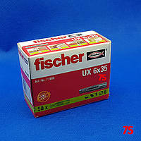 Fischer UX 6 x 35 - Нейлоновий універсальний дюбель, 50 шт.