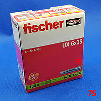 Fischer UX 6 x 35 - Нейлоновий універсальний дюбель, 100 шт.