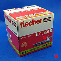 Fischer UX 6 x 50 R - Нейлоновий універсальний дюбель, упаковка 100 шт.