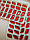 Стрази пришивні Листочки 10х20 мм Siam (червоний), скло, фото 4