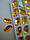 Стрази пришивні Листочки 10х20 мм Topaz (золото), скло, фото 2
