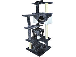 Кігтеточка будиночок для кота 130 см PETHAUS 201 Чорний