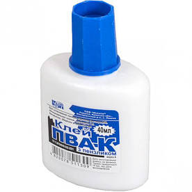 Клей ПВА 40 мл з пензликом КіП