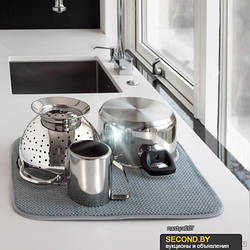 Килимок для сушіння посуду з мікроволокна(Smart, Швеція) сірий