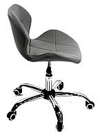 Стілець Invar Office шкірозамінник темно-сірий 21, на коліщатках із регулюванням висоти, фото 3