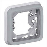 Супорт з рамкою для вбудованого монтажу сірий 69681 Legrand Plexo