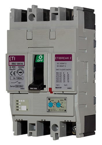 Автоматичний вимикач EB2 125/3L 50А 3р (25кА), 4671023, ETI