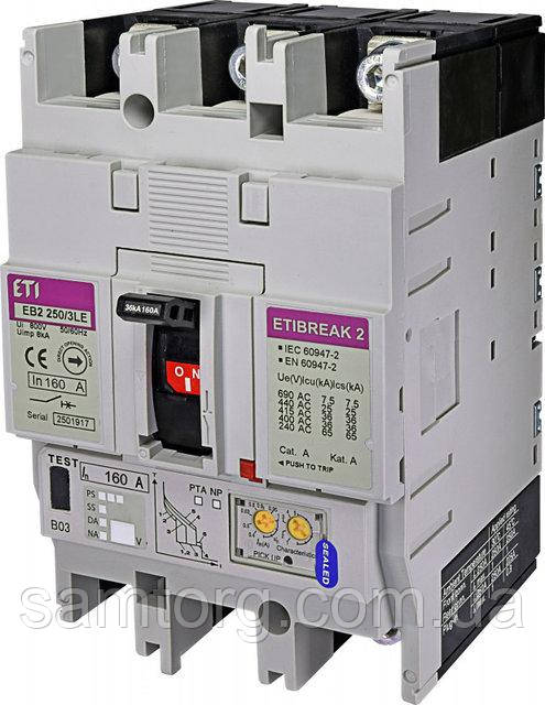 Автоматический Выключатель EB2 250/3LE 250A 3p (36kA) , 4671354, ETI, фото 1