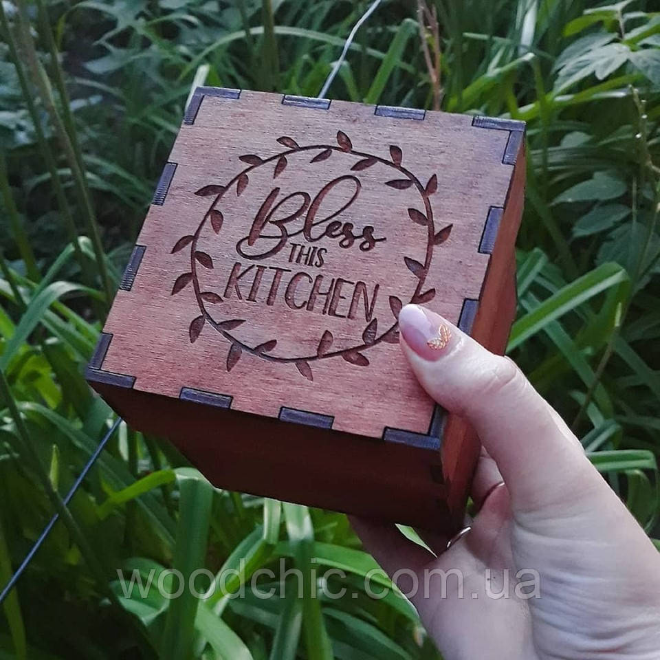 Коробка дерев'яна 10 на 10 см, фото 1