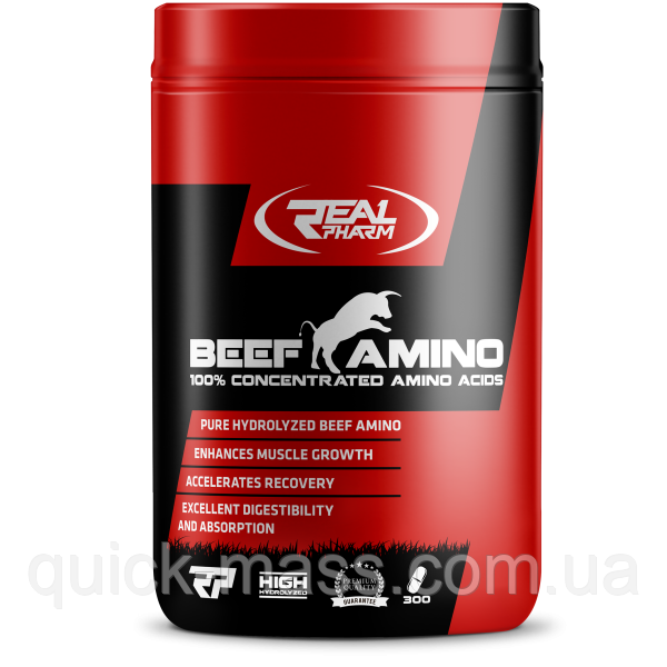 Амінокислоти Real Pharm Beef Amino 300tabs, фото 1
