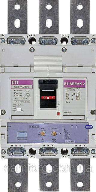 Автоматичний вимикач EB2 1000/3LE 1000A 3p (50kA), 4672210, ETI, фото 1